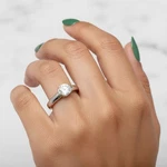 Classic Solitaire Engagement Ring 14K Gold 1.01 Ct Round Lab-grown Diamond F VS1. Fixed Price $2332.60.