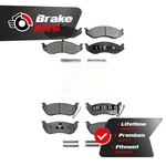 Front Rear Ceramic Pads Kit For 2003-2006 Jeep Wrangler Disc Brakes. Fixed Price $61.77.