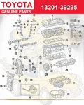 Toyota Genuine 13201-39295 Rod Sub-assy, Connecting. Fixed Price $126.04.