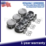 Pistons Pins & Rings Set 83MM 6P For Mercedes-benz Amg S500 W222 W167 M256 3.0T. Fixed Price $169.00.