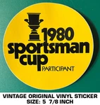1980 Sportsman Cup Participant - Vintage Original Vinyl Decal Sticker. Fixed Price $10.07.