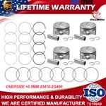 Oversize +0.5MM Pistons & Rings Set For Hyundai Sonata Kia Optima 2.0L Turbo L4. Fixed Price $93.96.