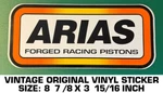 Arias Forged Racing Pistons Vintage Original Vinyl Decal Sticker Drag-nascar. Fixed Price $7.91.
