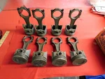 Set Of 8 Used 61-65 Ford Mercury 390 406 427 Piston Connecting Rods C3AE-C. Fixed Price $699.99.