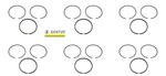 6 Sets Of Piston Rings - Standard (84.00MM) 1.5 4MM For Porsche Goetze. Fixed Price $167.24.