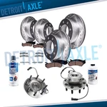 4WD Front Rear Drilled Rotor Brake Pad Bearing Hub For 2006-2008 Dodge Ram 3500. Fixed Price $546.98.
