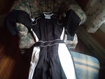 Ultra Shield Black & White Small Single Layer 1PC Race Driving Suit Sfi 3-2A/1. Fixed Price $61.31.