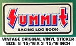 Summit Racing Log Book Vintage Original Vinyl Decal Sticker-drag-performance. Fixed Price $5.79.