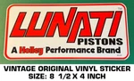 Lunati Pistons Vintage Original Vinyl Decal Sticker-drag-nascar-racing-holley. Fixed Price $9.35.