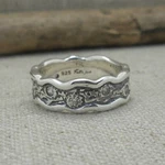 Sterling Silver Flush Set Round Cz Rocks Rivers Ring By Keith Jack Size 7. Fixed Price $258.00.