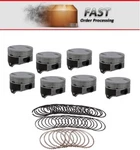 Flat Top Pistons W/ Moly Rings For 1970-1983 Chevrolet Big Block Bbc 454 7.4L. Fixed Price $347.92.