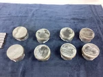 Set Of 8 Ross XL412-2 Piston Heads W/ 6 Wrist Pins. Fixed Price $361.21.