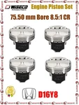 Wiseco 75.50 Mm Bore 8.5:1 Cr Engine Piston Set For Honda D16Y8 Civic Sohc. Fixed Price $683.99.