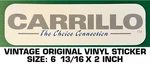 Carrillo The Choice Connection - Vintage Original Vinyl Decal Sticker Engine. Fixed Price $6.52.
