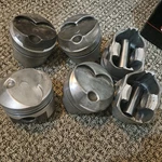 6 Trw Sealed Power L2322 .030 340 Dodge Plymouth Mopar Dome Pistons Spars. Fixed Price $140.00.