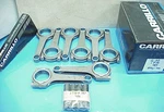 8 Carrillo 6.00" Tapered H-beam Connecting Rods & Casidiam Coated Wristpins. Fixed Price $75.00.