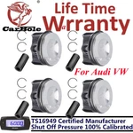 4PACK Upgraded Ks Piston And Rings Improve Oil Consumption For Vw Audi 2.0T. Fixed Price $99.50.