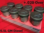 6.5L Diesel Pistons +.020 1992-02 Mahle Coated (set Of 8) Gm Chevy W/ Rings. Fixed Price $855.00.