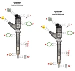 Gmc Silverado Sierra 2500HD 3500 6.6L 2004-2005 Fuel Injectors Repair O-ring Kit. Fixed Price $32.00.