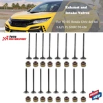 16PC Exhaust And Intake Valves For 92-05 Honda Civic Del Sol 1.6/1.7L Sohc D16Z6. Fixed Price $27.77.