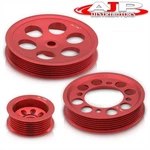 Lightweight Crank Pulley Set Red For 1993-1998 Toyota Supra 2JZGTE Turbo. Fixed Price $71.00.