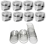 Silvolite Flat Top Pistons SET/8+CAST Rings Kit For Pontiac 455 .040 Bore. Fixed Price $381.77.
