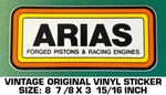 Arias Forged Pistons & Racing Engines - Vintage Original Vinyl Decal Sticker. Fixed Price $7.91.