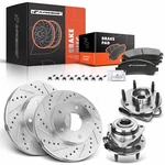 A-premium Front Drilled Brake Rotor & Pad + Hub Bearing For Chevrolet Blazer S10. Fixed Price $209.99.