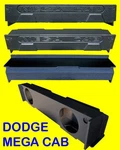 Fox Acoustics Dodge Ram Mega Cab 2-12" Sealed Downfire Subwoofer Box. Fixed Price $315.00.