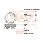 Iap Quality Parts Complete Piston Series 100-12110 For Mitsubishi-standard. Fixed Price $391.99.